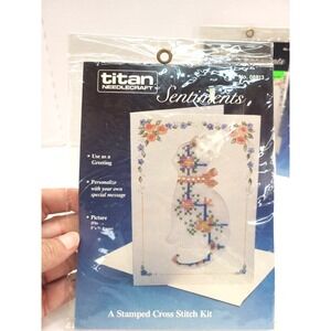 Titan Needlecraft Sentiments A Stamped Cross Stitch Kit No. 08813 Cat